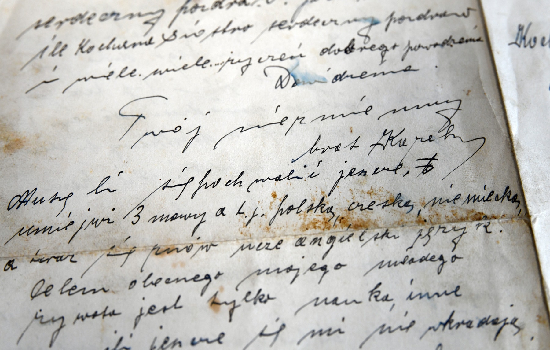 Fragment jednego z listów Kazimierza Jędrzejowskiego do siostry Elżbiety