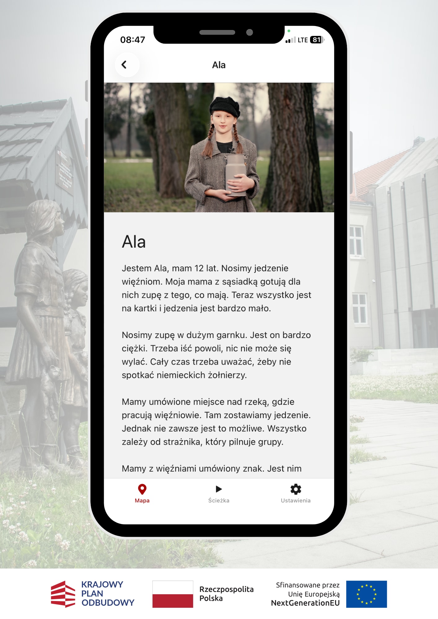 Grafika przedstawiająca zrzut ekranu aplikacji ARchitektura Pamięci 2.0