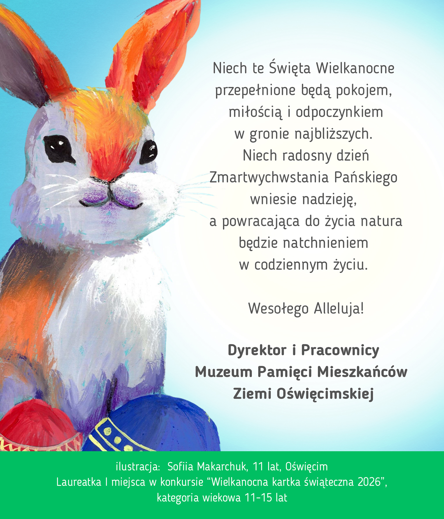 Grafika przygotowana z okazji Świąt Wielkanocnych w 2026 roku.
