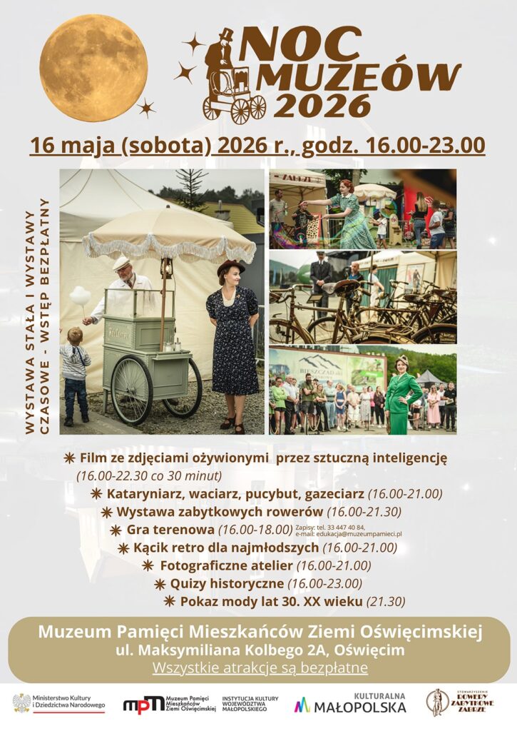 Tegoroczny plakat przygotowany przez muzeum z okazji Nocy Muzeów.