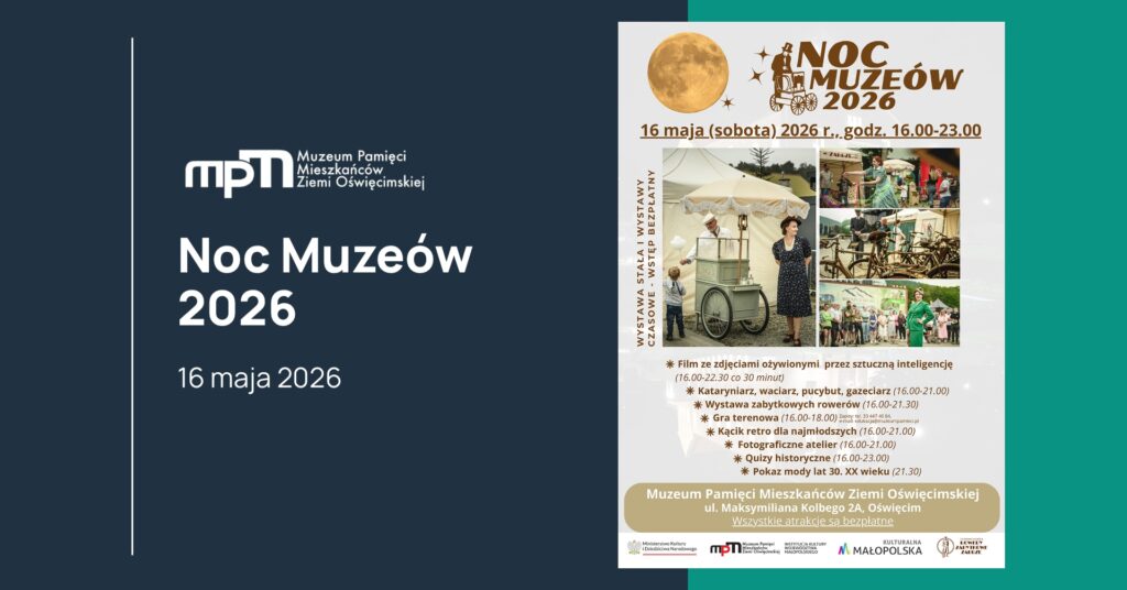 Grafika przedstawiająca plakat związany z Nocą Muzeów