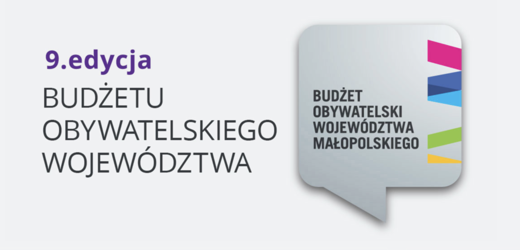 Grafika prezentująca informacje o budżecie obywatelskim Małopolski