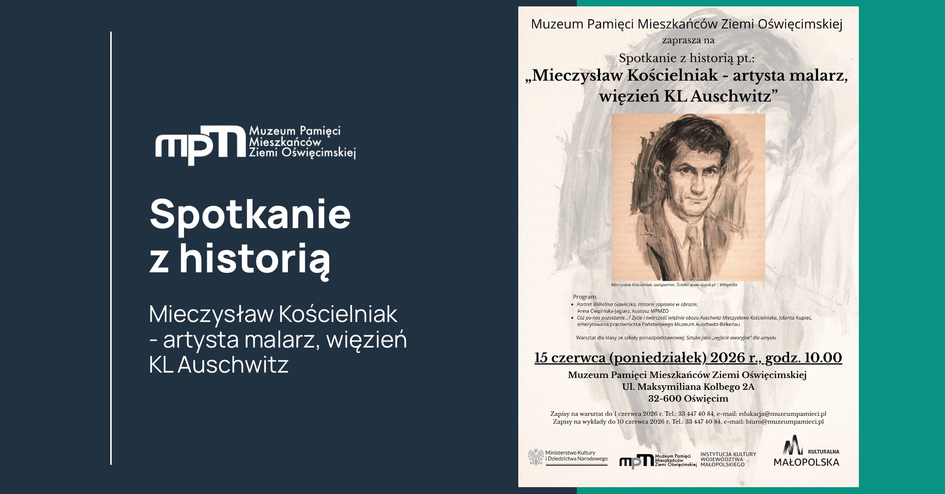 Grafika informująca o wydarzeniu w Muzeum Pamięci