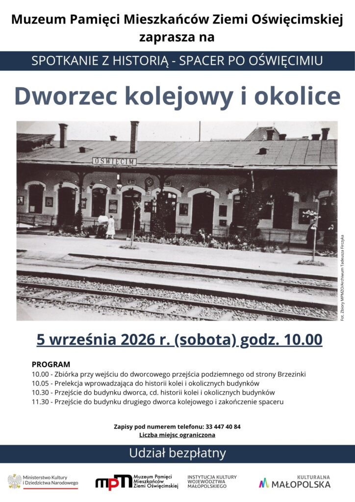 Plakat informujący o wydarzeniu organizowanym przez Muzeum Pamięci