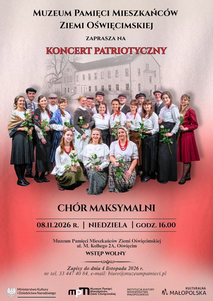 Grafika będąca zaproszeniem na koncert chóru.