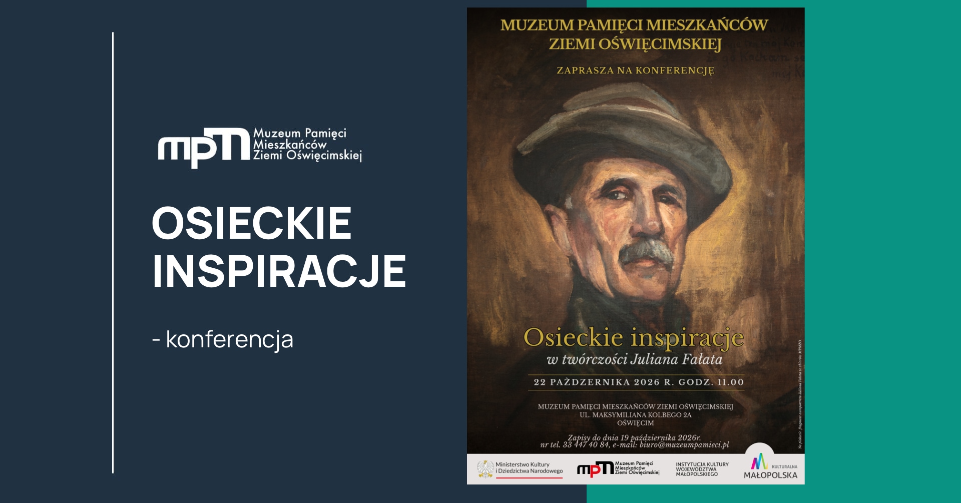 Grafika informująca o konferencji pod tytułem "Osieckie Inspiracje" w Muzeum Pamięci